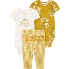 Carter's Baby Floral Little Character Set 3-piece - Yellow/White