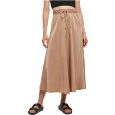 Urban Classics Ladies Satin Midi Skirt - Softtaupe