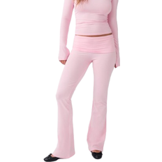 Gina Tricot Soft Touch Folded Trouser - Pink Lady