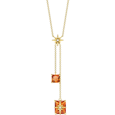 Thomas Sabo Stars Necklace - Gold/Orange/Transparent