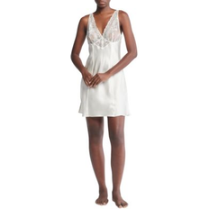 Women Negligées Calvin Klein Women's Black Bridal Silk Chemise QS7162 Ivory