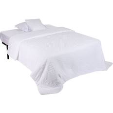 Home ESPRIT Cotton Blanket Sengeteppe Hvit (260x180cm)