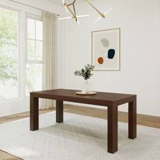 Brown Dining Tables Plank+Beam Modern Walnut Wirebrush Dining Table 72x36.8"