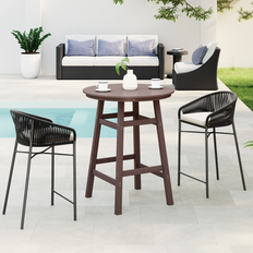 Round Outdoor Bar Tables WestinFurniture Polytrends Laguna All Weather Poly Outdoor Bar Table