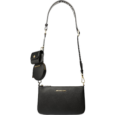Handbags Michael Kors Jet Set Saffiano Leather Crossbody Bag with Case for Apple Airpods Pro - Black