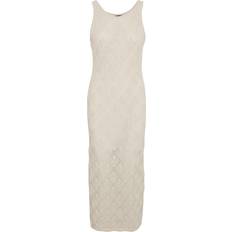 Baumwolle - Lange Kleider Vero Moda Riviera Long Dress - Grey/Birch