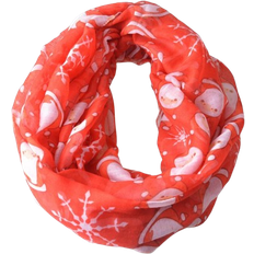 Dame - Røde Skjerf & Sjal Guttavalli Women Cartoon Christmas Ring Warm Shawl - Red