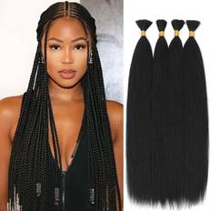 Black Hair Wefts Vitality Yaki Straight Brazilian Virgin Curly Hair Extension 18 inch Natural Black