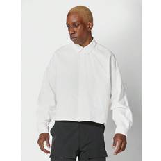Shein White Shirts Shein Crop Fit Button Through Shirt