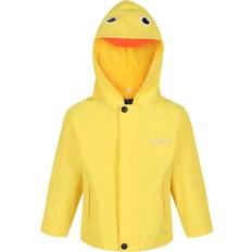 Versiegelte Nähte Regenjacken Regatta Kid's Animal Print Waterproof Jacket - Bright Yellow Duck