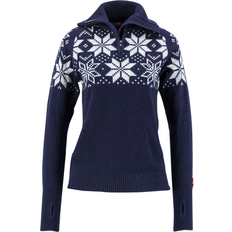 Blå - Dame - Strikkegensere Ulvang Rav Kiby Sweater Women - Dark Blue