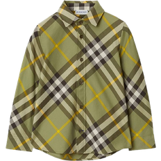 Burberry Kid's Check Cotton Shirt - Artichoke