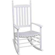 White Chairs vidaXL 40858 White Rocking Chair 44.9"