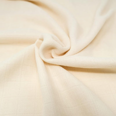 Fabrics Roc-Lon Natural Double Checked Muslin Fabrics White