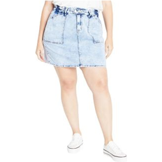 City Chic Blue - Women Skirts City Chic Plus Cali Denim Skirt Light denim