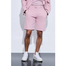 Herren - Wolle Shorts boohooMAN Mens Melton Wool Tailored Shorts Pink