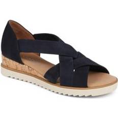 Gabor Heeled Sandals Gabor Leather Wedge Sandals GAB39510 325 076 Navy