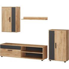 VICCO Berno Oak/Anthracite Fernsehschrank 140x38.7cm 4Stk.