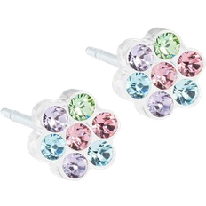 Blomdahl Daisy Earrings 5mm - Silver/Multicolour
