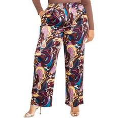 City Chic Blue - Women Pants & Shorts City Chic Mara Print Pants