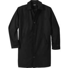 Black - Men Coats KingSize Men's Big & Tall Wool Dress Coat in Black 4XL