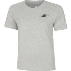 Damen - Grau T-Shirts Nike Sportswear Club Essentials T-shirt - Dark Gray Heather/Black