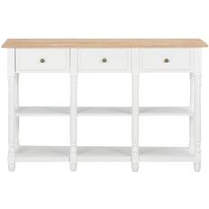 Natur Ablagetische vidaXL 280016 White/Natural Wood Ablagetisch 30x120cm