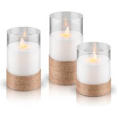 Glass Lys & tilbehør Goobay Led Candles White LED-lys 12.5cm 3st