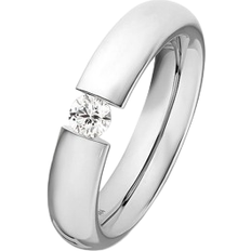 Damen - Weißgold Ringe Christ Ring - White Gold/Transparent