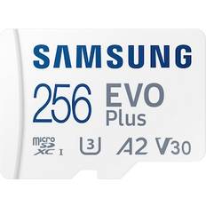 256 GB - V30 - microSDXC Minnekort Samsung EVO Plus microSD/SD 160MB/s 256GB