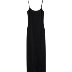 Slip Dresses Kleider H&M Long Strappy Dress - Black