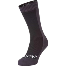 Dame - Ski Sokker Sealskinz Cold Weather Mid Length Socks - Black/Grey