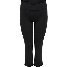 Only Curvy Fold Jazz Training Trousers - Black