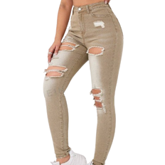 Shein Ripped Cut Out Skinny Jeans