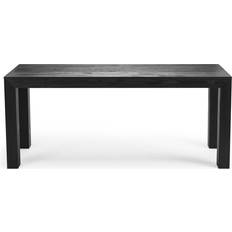 Black Dining Tables Plank+Beam Modern Black Wirebrush Dining Table 36x72"