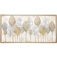 CosmoLiving by Cosmopolitan Contemporary Gold Framed Art 55x27"