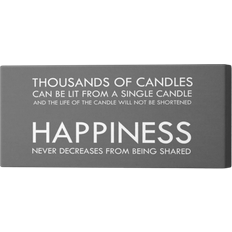 Happy Larry Happiness Never Decreases from Being Shared Grey Wanddeko 101.6x40.6cm