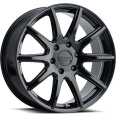 20" - 5/114.3 Car Rims Raceline Wheels 159B SPIKE Wheel Gloss Black 20X8.5"6X120 Bolt Pattern +15mm Offset/5.34"B/S 10 Spoke Passenger Car Rims