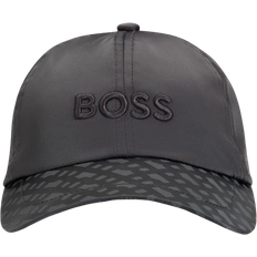 Hugo Boss Men Accessories Hugo Boss Embroidered Logo Satin Cap - Black