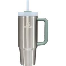 Stainless Steel Travel Mugs Stanley Quencher H2.0 FlowState Brushed Stainless Travel Mug 30fl oz