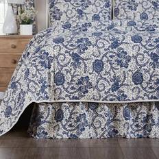 Queen Valance Sheets VHC Brands Dorset Floral Bed Skirt Valance Sheet Blue