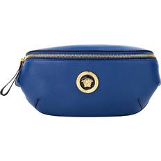 Bags Versace Small Navy Calf Leather Medusa Pendant Fanny Waist Pack Belt Bag