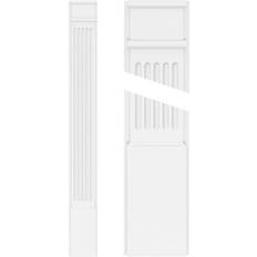 Columns Ekena Millwork 2 7 90 Fluted PVC Pilaster Moulding with Decorative Capital and Base Pair