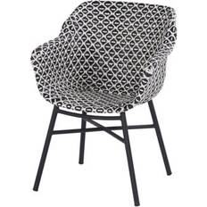 Rattan Stühle Hartman Delphine Black /White Esszimmerstuhl 84cm