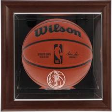 Dallas Mavericks Sports Fan Products Fanatics Authentic Dallas Mavericks Brown Framed Wall-Mountable Team Logo Basketball Display Case