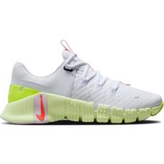 Nike Women Gym & Training Shoes Nike Free Metcon 5 W - White/Barely Volt/Pink Foam/Bright Crimson