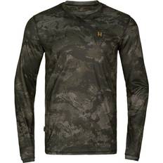 Fleece - Herre - M T-skjorter & Singleter Härkila Noctyx Camo L/S T-shirt - Black