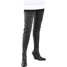 Burberry High Boots Burberry Ladies Black Stretch Leather Over-The-Knee Boots, Brand