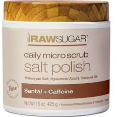 Hyaluronic Acid Body Scrubs Raw Sugar Daily Micro Scrub Salt Polish Santal + Caffeine 425g