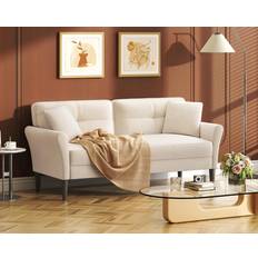 Kidirect Loveseat White Sofa 69" 3 Seater